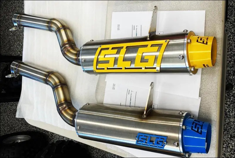 2012-2024 Gen 2 CanAm Outlander 650-800-850-1000cc Bomber Quiet Series Slip On - Raw stainless/Large Logo / Blank / None