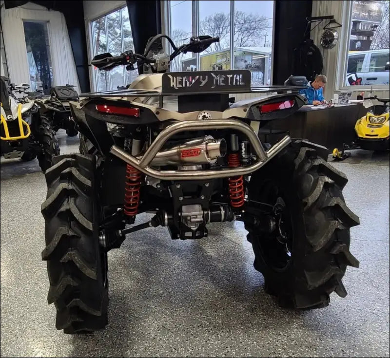 2016-2024 Gen 2 CanAm Renegade XMR 570-650-850-1000cc Sniper Quiet Series Slip On 45 Degree Exit - Raw stainless body