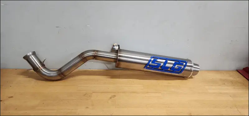 2016-2024 Yamaha Grizzly/Kodiak 700cc Bomber Quiet Series Slip On - Raw stainless / Billet / Small