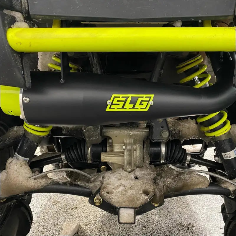 2017-2024 Polaris Sportsman Highlifter 850-1000cc Sniper Quiet Series Slip On - Raw stainless / Cutout - Exhaust