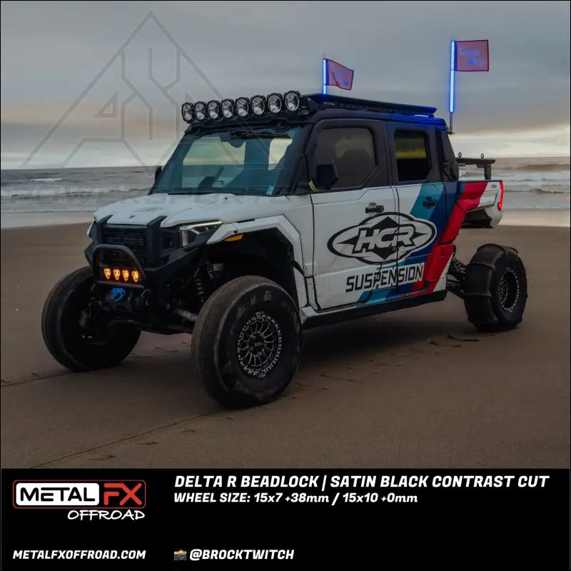 Delta R Beadlock | Satin Black Contrast Cut - Wheels