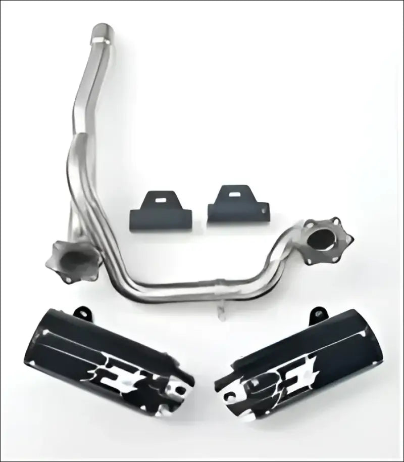 Empire industries Can-am Outlander Dual slip on exhaust - Powder coated black / Black - Exhaust