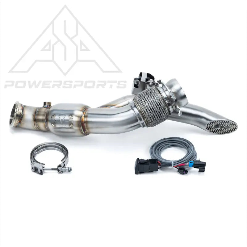 EVP Racing Shocker Electric Side-Dump Down Pipe with Bullet Muffler for 2024 Can-Am Maverick R - Exhaust