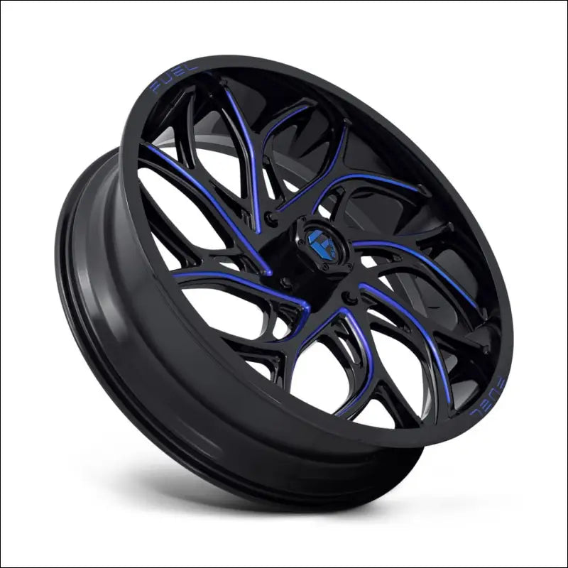 Fuel D778 Runner UTV Wheel Gloss Black Milled Candy Blue - 18x7 / 4x156 / + 13mm - Wheels