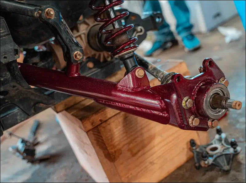 GEN 2 OUTLANDER TRAILING ARMS - BLACK / 4/6’’ SATV SINGLE IDLER PORTAL PLATE (BOLT ON) - ATV Parts