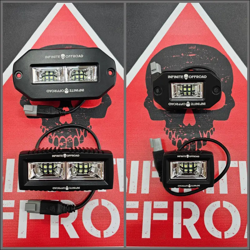 Infinite Offroad | 20W-40W HIGH OUTPUT SCENE PODS (PAIR) - DOUBLE 40W - POST / WHITE / YES - LIGHTS