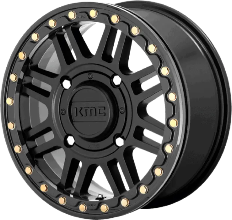 KMC KS250 Cage Beadlock Satin Black - 15x6 / 5 + 1 / 4x137 - Wheels