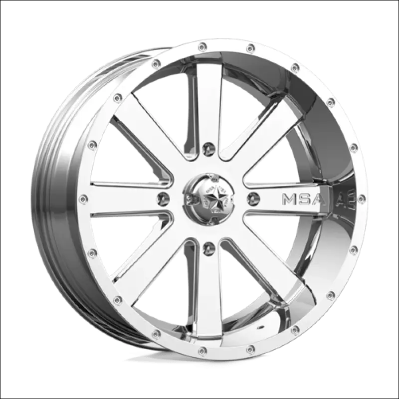 MSA Flash M34 Chrome UTV Rims - 24x7 / 4x137 / Wheels