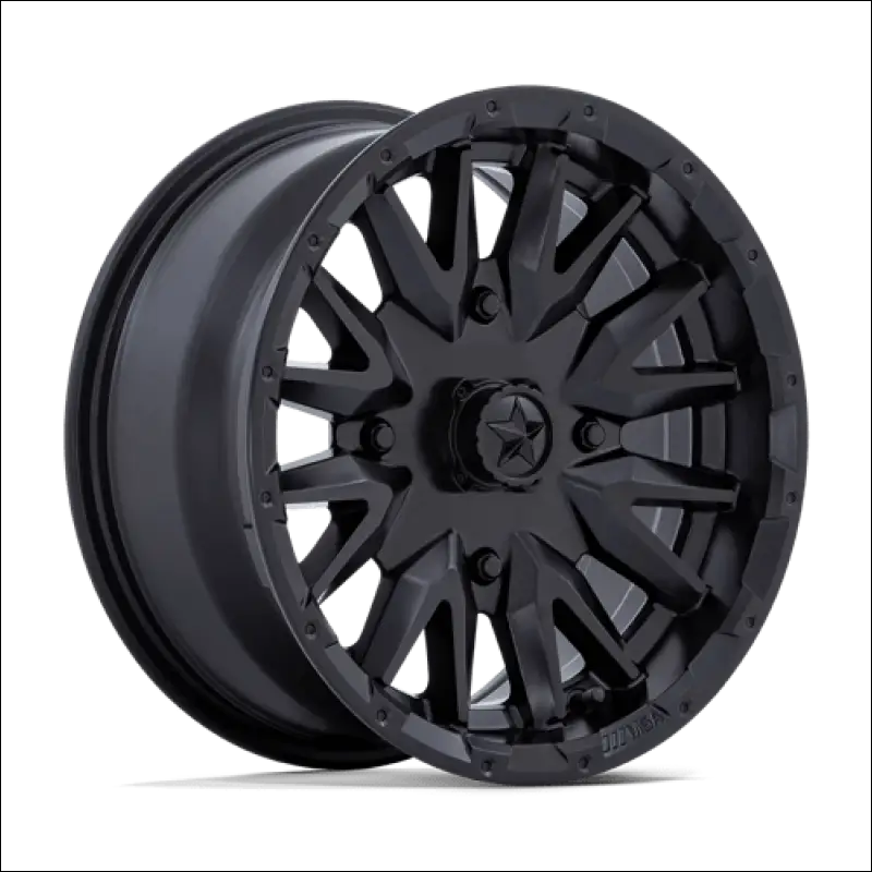 MSA M49 Creed Matte Black UTV Rims - 14x7 / 4x110 / 10 - Wheels