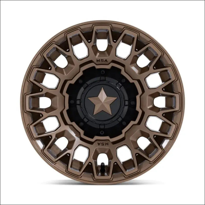 MSA M50 Clubber - Matte Bronze - 20x7 +0MM / Gloss Black Machined / 4x137/4x156 - Wheels