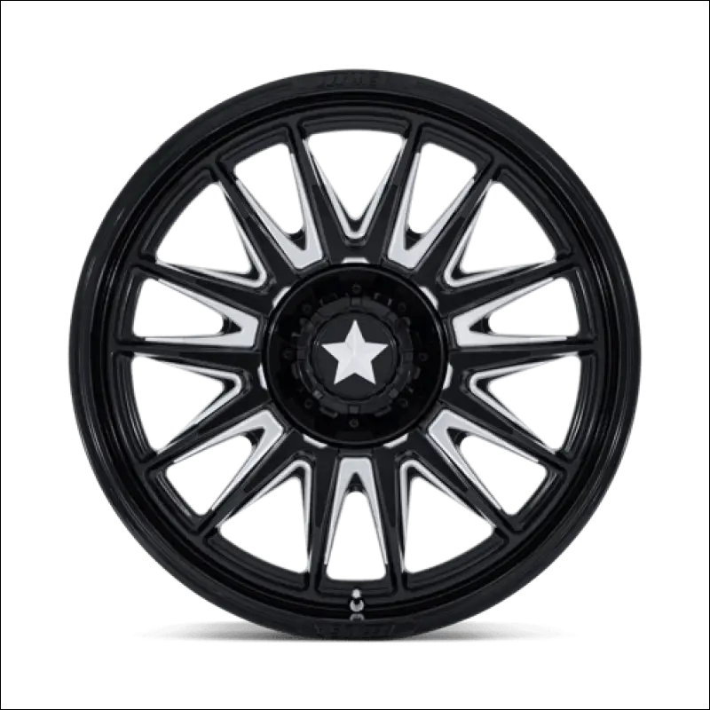 MSA M55 Commander UTV Gloss Black Milled Wheels Cast Aluminum - 22x7 / 5x114.3/5x4.5
