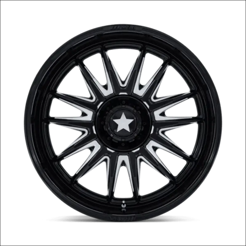 MSA M55 Commander UTV Gloss Black Milled Wheels Cast Aluminum - 24x7 / 5x114.3/5x4.5