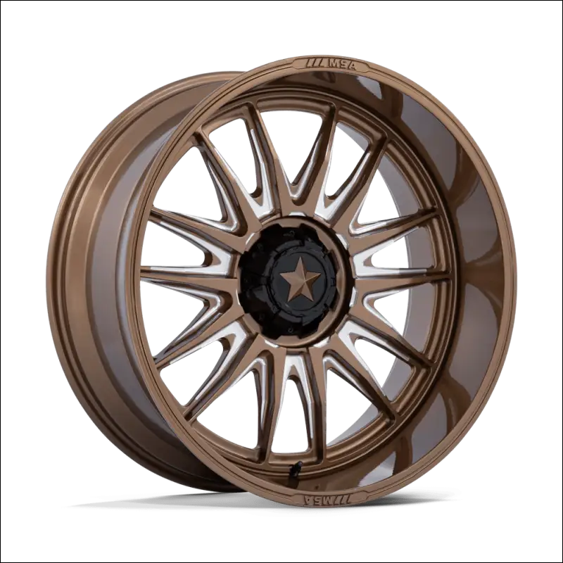 MSA M55 Commander UTV Gloss Bronze Milled Wheels Cast Aluminum - 15x7 / 4x110 / 10