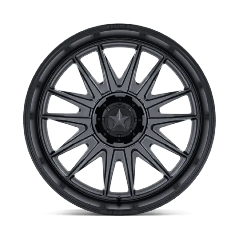 MSA M55 Commander UTV Matte Gunmetal with Black Lip Wheels Cast Aluminum - 22x7 / 4x137/4x156