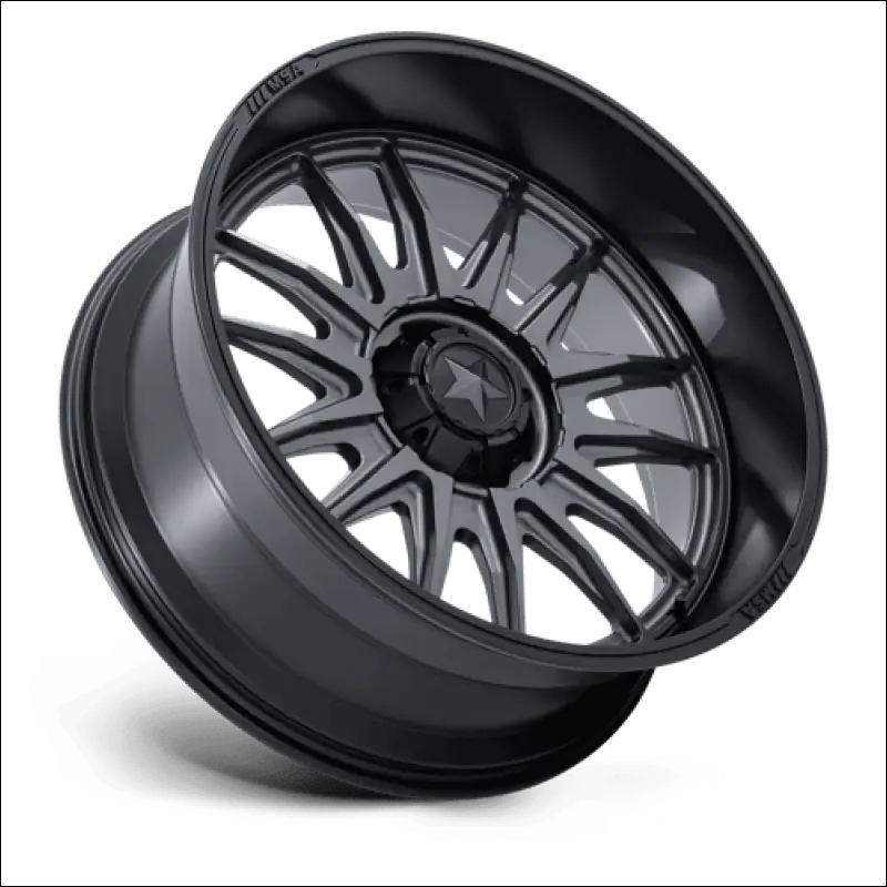 MSA M55 Commander UTV Matte Gunmetal with Black Lip Wheels Cast Aluminum - 20x7 / 4x137/4x156