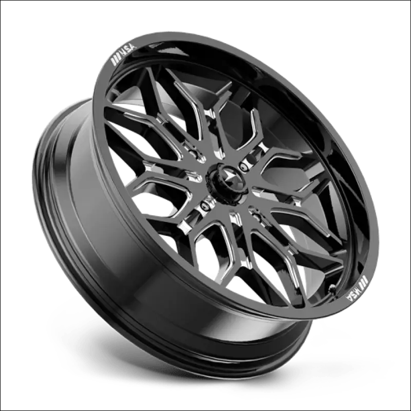 MSA Sniper M47 Black Milled UTV Rims - 20x7 / 4x137 / 10 - Wheels