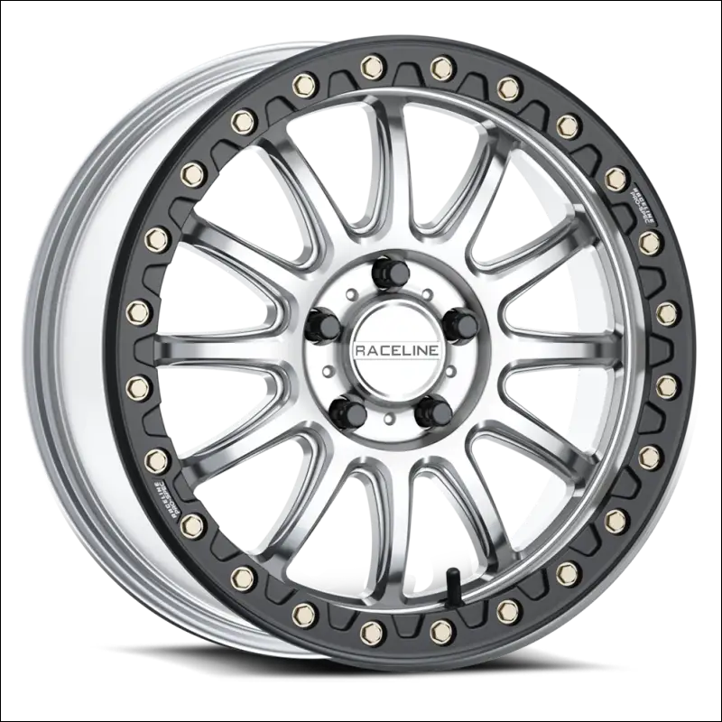Raceline A14SB Alpha Beadlock - Silver/Black
