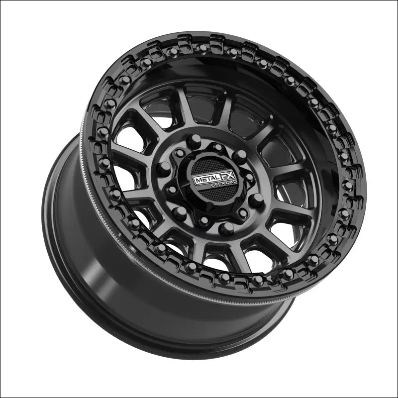 Rampage 6R Beadlock | Satin Black w/ Gloss Ring - 15x8 | +0mm/4 + 4 | 6x5.5 | 78830 (Maverick R)