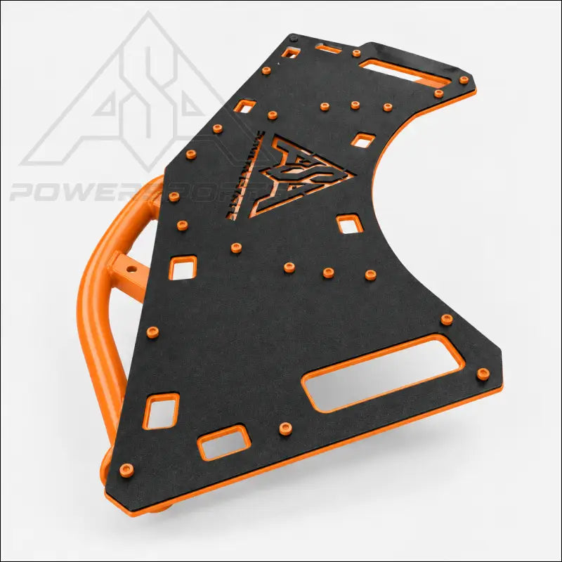 Orange 2025 rack with colored bolts