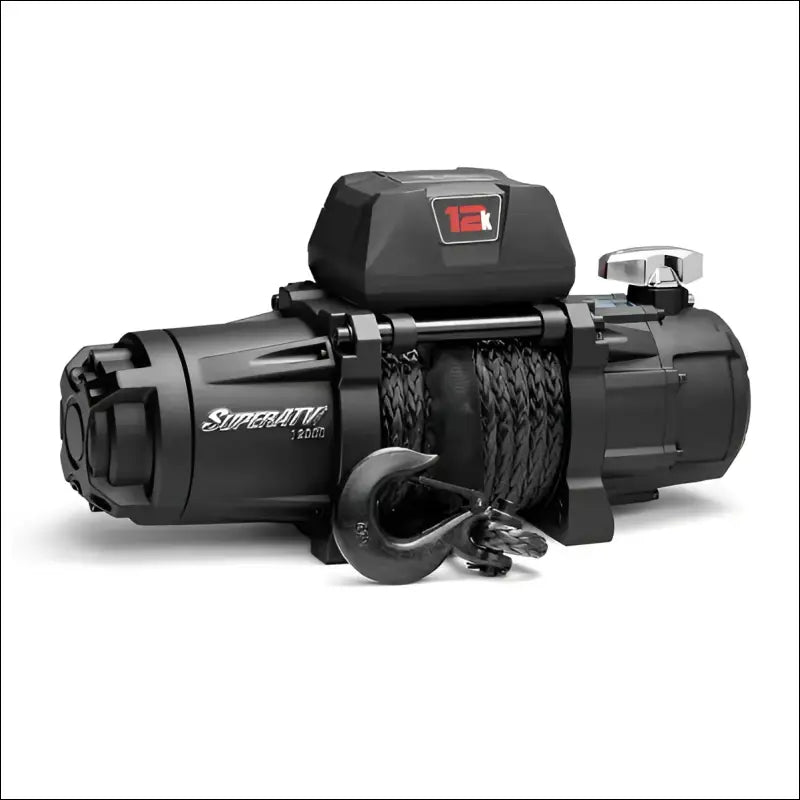 SuperATV Black Ops 12000 Synthetic Rope Winch Wireless Remote