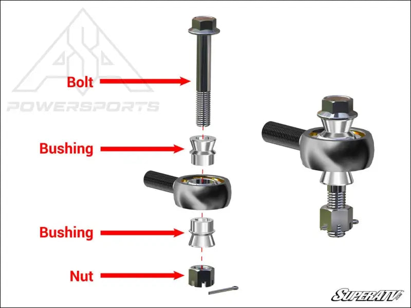 SuperATV Can-Am Maverick X3 Heavy Duty Tie Rod Kit - Rods