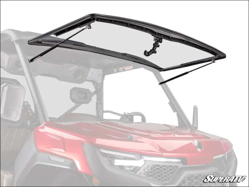 SuperATV CF Moto UForce U10 Pro Scratch-Resistant Flip Windshield - Front Windshields