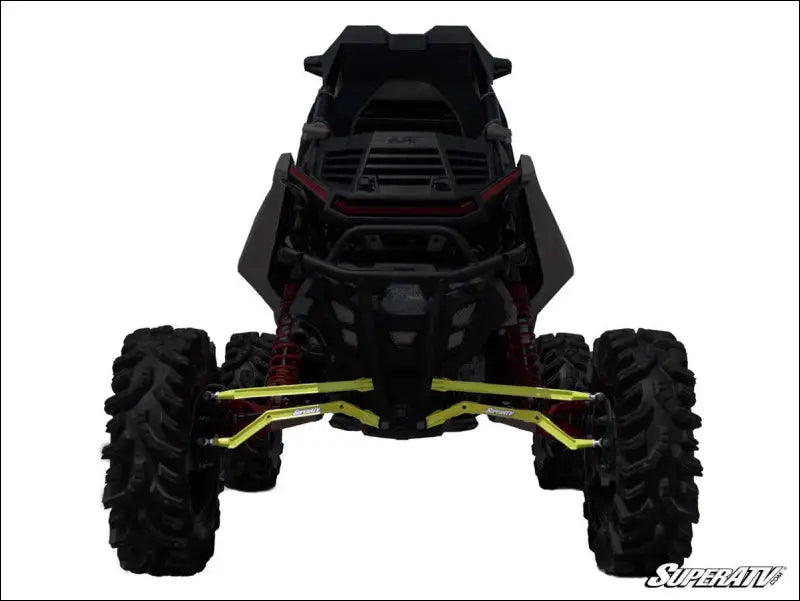 SuperATV Polaris RZR RS1 High Clearance Boxed Radius Arms - Lime Squeeze - Rods