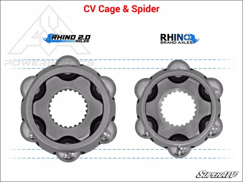 SuperATV Polaris RZR S 900 Heavy-Duty Axle - Rhino 2.0 - Axles