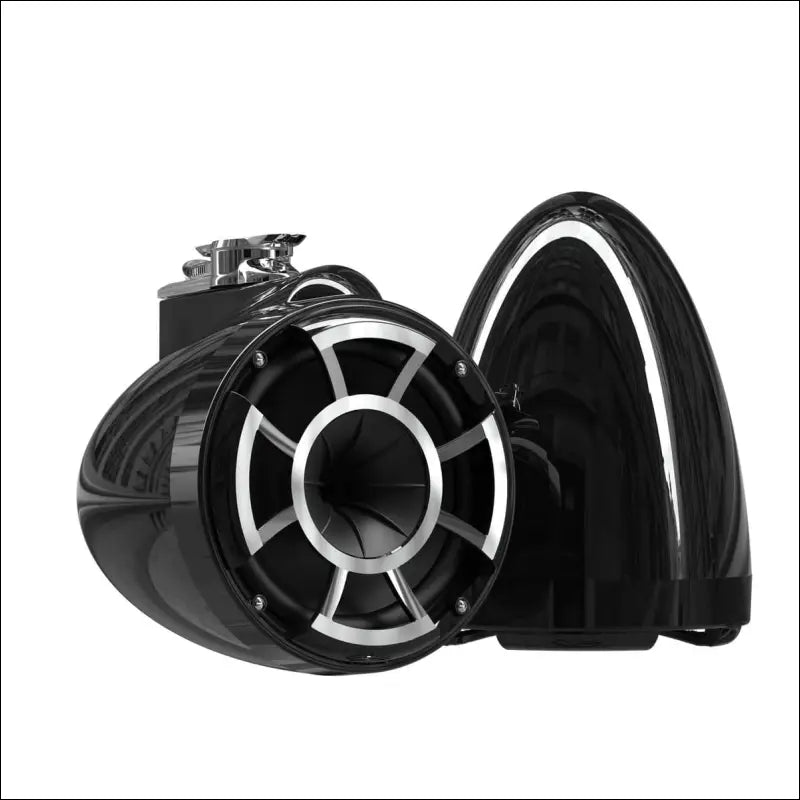 Wet Sounds Revolution Series 8’’ Black Tower Speakers - Swivel Clamp Base Mount - Audio