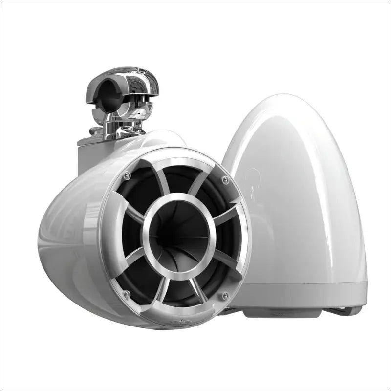 Wet Sounds Revolution Series 8’’ White Tower Speakers - Swivel Clamp Mini (1’’ - 1 7/8’’) - Audio