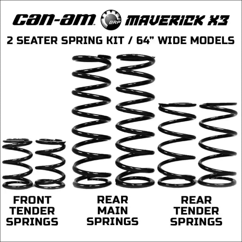 Zbroz Racing Can-Am Maverick X3 64’’ Spring Kit for FOX 2.5 Podium RC2 Shocks (2017-2023) - spring