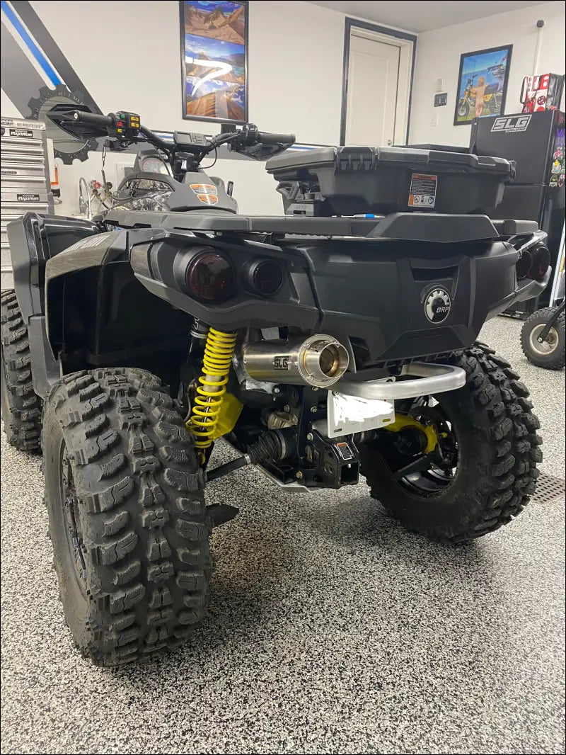 2012-2024 Gen 2 CanAm Outlander 650-800-850-1000cc Bomber Performance Series Slip On - Raw Stainless/Small Logo