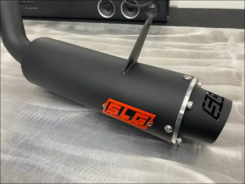 2012-2024 Gen 2 CanAm Outlander 650-800-850-1000cc Bomber Quiet Series Slip On - Raw stainless/Large Logo / Cutout