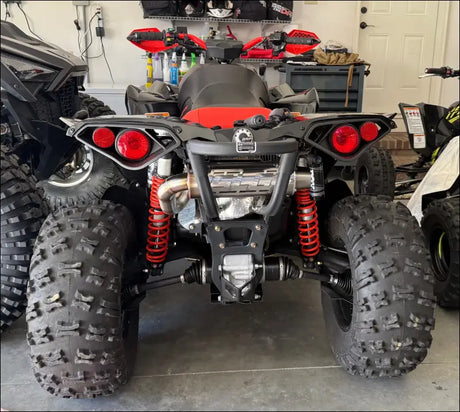 2016-2025 Gen 2 CanAm Renegade XMR 570-650-850-1000cc Bomber Quiet Series Slip On Side Exit - Raw stainless/Large Logo