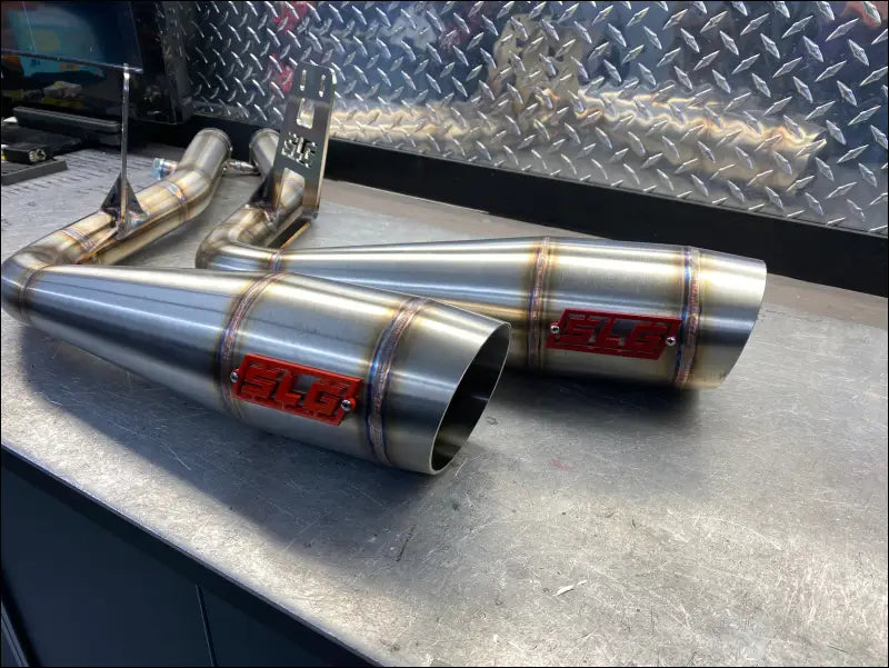 2016-2025 Gen 2 CanAm Renegade XMR 570-650-850-1000cc Megaphone 45 Degree Exit Slip On - Raw stainless body with coated