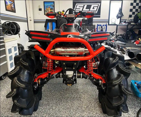 2016-2026 Gen 2 CanAm Renegade XMR 570-650-850-1000cc Bomber Quiet Series Slip On Side Exit - Raw stainless/Small Logo