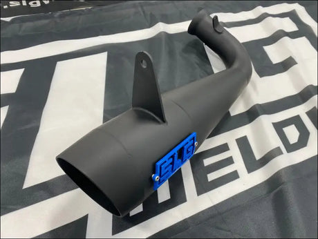 2017-2024 Polaris Sportsman Highlifter 850-1000cc Megaphone Slip On - Raw stainless body with coated logo