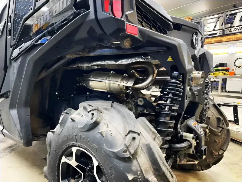 2020 2021 CanAm Maverick Sport/Trail 800-1000cc Bomber Quiet Series Slip On - Raw stainless / Cutout