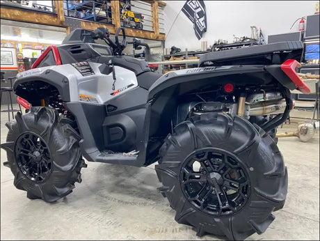 2025-2026 Gen 3 CanAm Outlander 850-1000cc All Models Megaphone Slip On - Raw Stainless Body with Coated Logo / Small