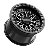 Alpha 6R Beadlock | Gloss Black DDT Face - 15x10 | +25mm/6 + 4 | 6x5.5 | 78791 (Maverick R) - Wheels