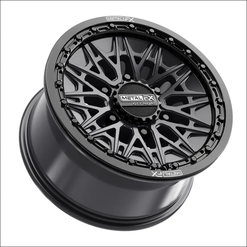 Alpha 6R Beadlock | Satin Black w/ Gloss Ring - 15x8 | +25mm/5 + 3 | 6x5.5 | 78780 (Maverick R)