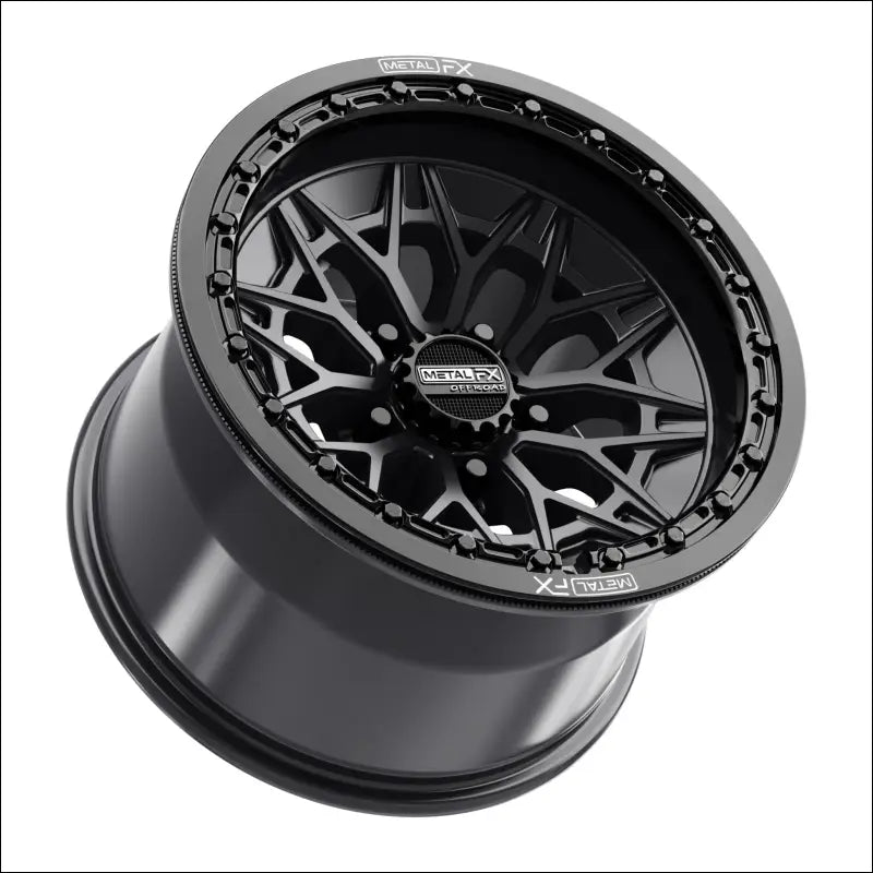 Alpha R Beadlock | Satin Black w/ Gloss Ring - 15x10 | +0mm/5 + 5 | 5x4.5 | 78770 (Polaris 5-Lug / Segway Super Villain
