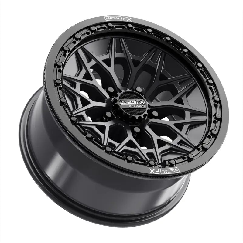 Alpha R Beadlock | Satin Black w/ Gloss Ring - 15x8 | +0mm/4 + 4 | 5x4.5 | 78760 (Polaris 5-Lug / Segway Super Villain