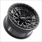 Alpha R Beadlock | Satin Black w/ Gloss Ring - 15x8 | +0mm/4 + 4 | 5x4.5 | 78760 (Polaris 5-Lug / Segway Super Villain