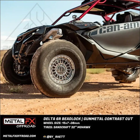 Delta 6R Beadlock | Gunmetal Contrast Cut - Wheels