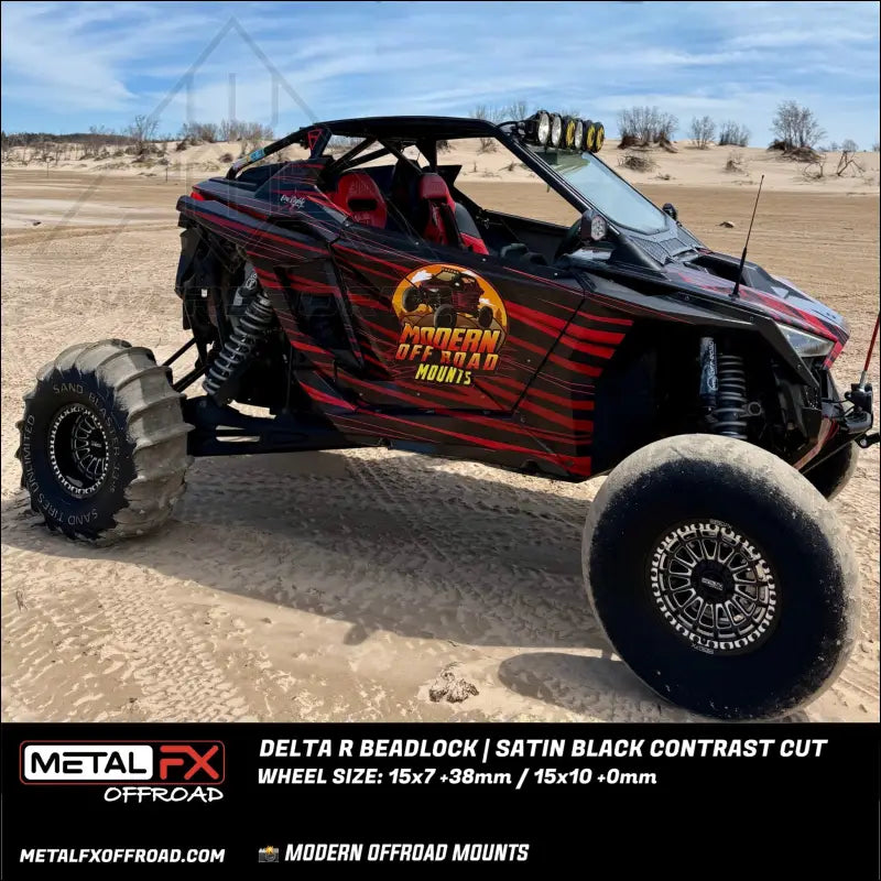 Delta R Beadlock | Satin Black Contrast Cut - Wheels