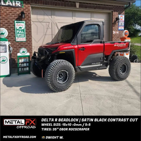 Delta R Beadlock | Satin Black Contrast Cut - Wheels