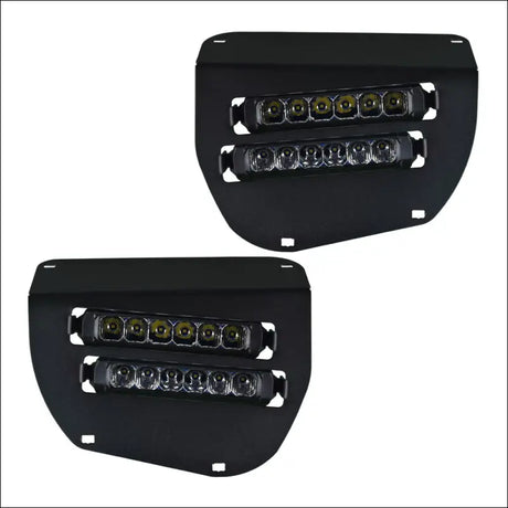 Dual Wide 8’’ LED Headlights for 2014-2025 Honda Rancher Foreman Rubicon - Textured Black - Head Lights