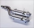 Empire Industries Outlander Stacked Dual Slip On Exhaust - Brushed can finish