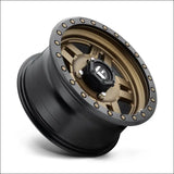 Fuel D583 Anza 4 + 3 Matte Non-Beadlock Bronze Black Bead Ring - 15x7 / 4x156 / + 13mm - Wheels